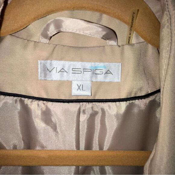 New, Via Spiga Waterproof Button Front Trench Coat - Picture 9 of 10